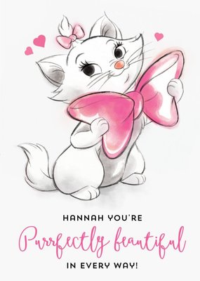 Disney The Aristocats You're Purrfectly Beautiful Valentines Day Card