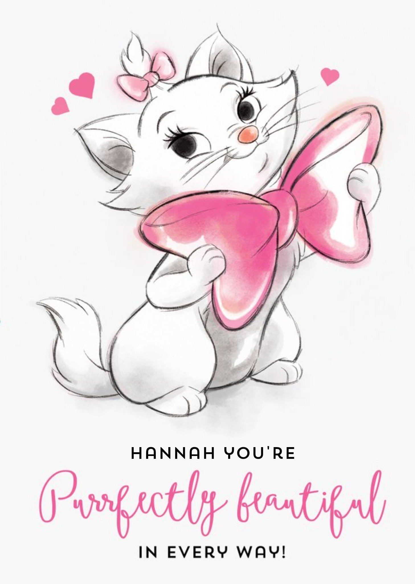 Disney The Aristocats You're Purrfectly Beautiful Valentines Day Card Ecard