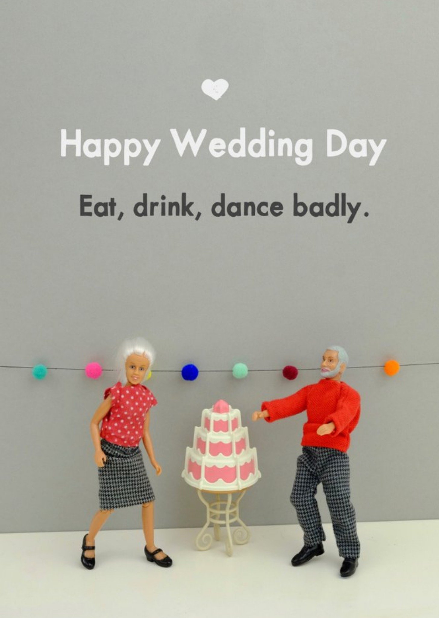 Bold And Bright Funny Rude Happy Wedding Day Card