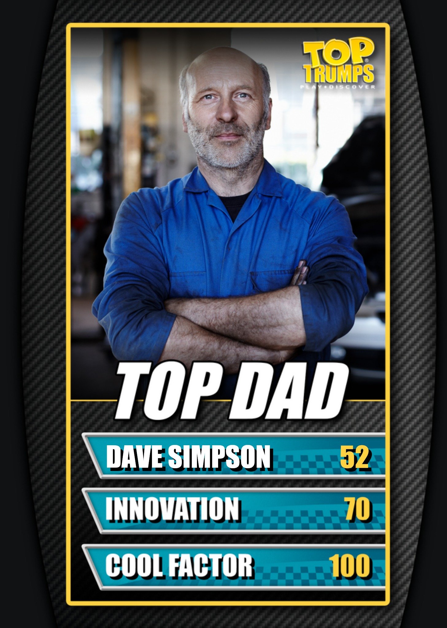 Other Top Trumps Top Dad Photo Upload Birthday Card, Large