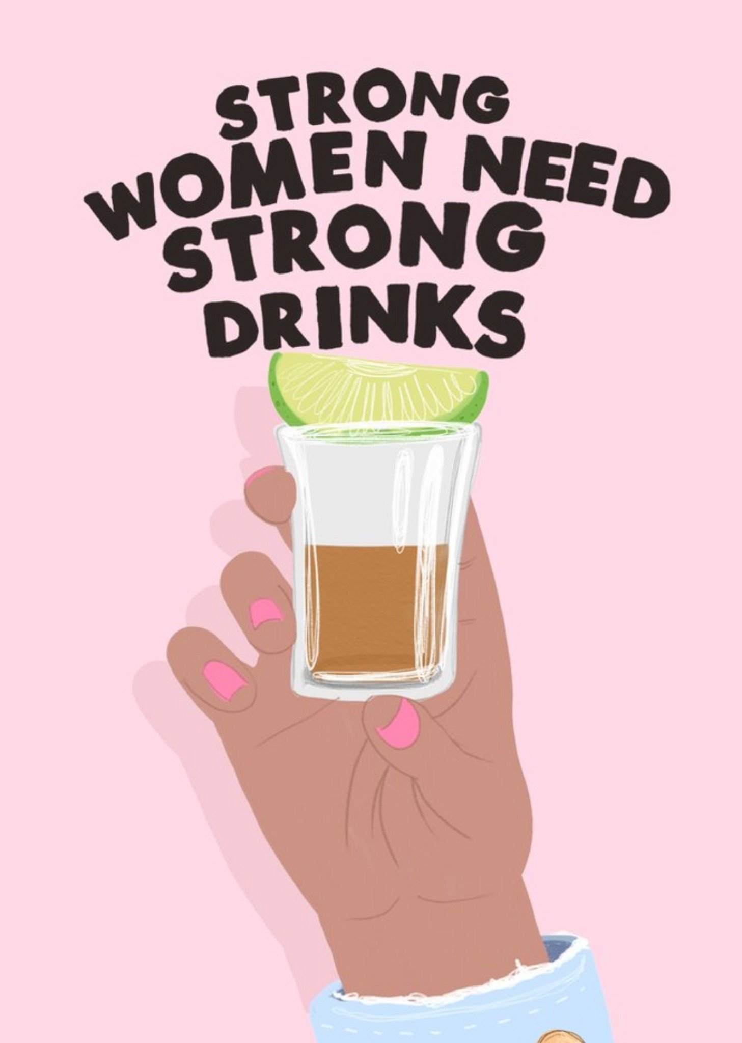 Jolly Awesome Strong Women Need Strong Drinks Birthday Card Ecard