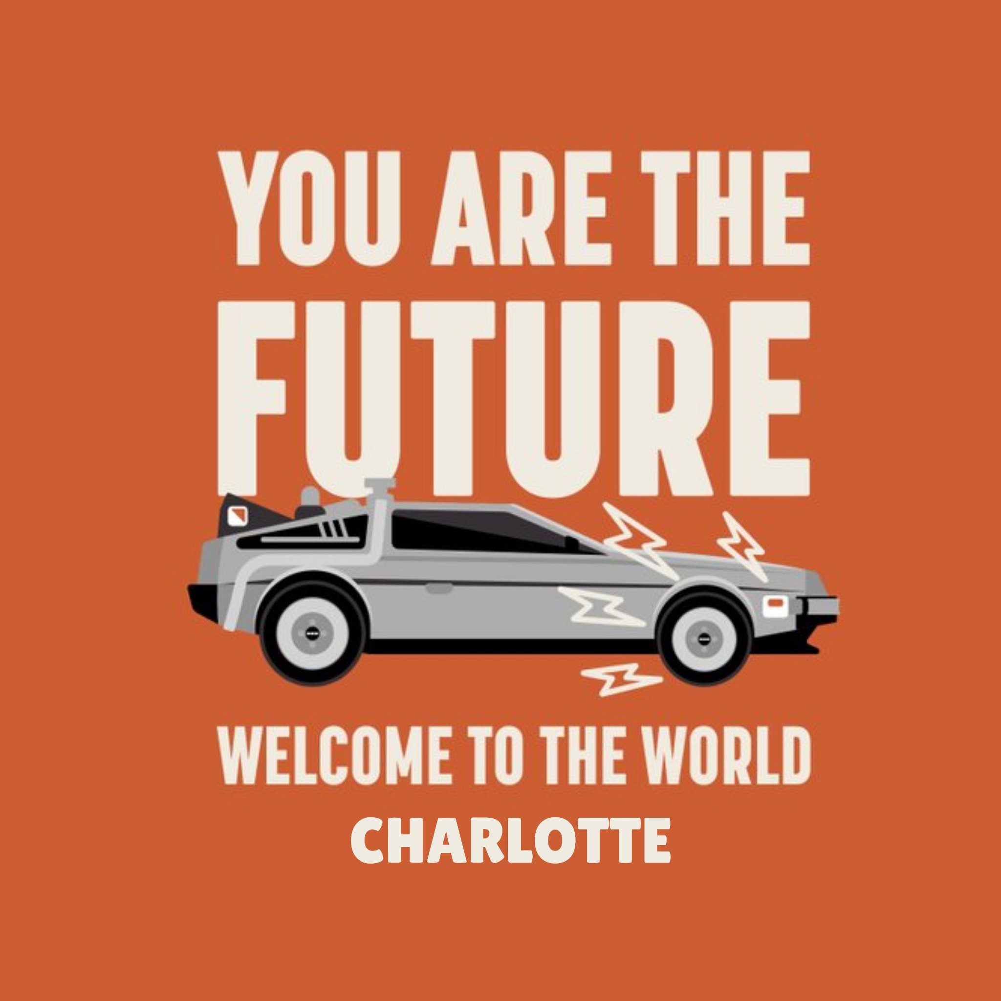 Back To The Future You Are The Future New Baby Card, Square