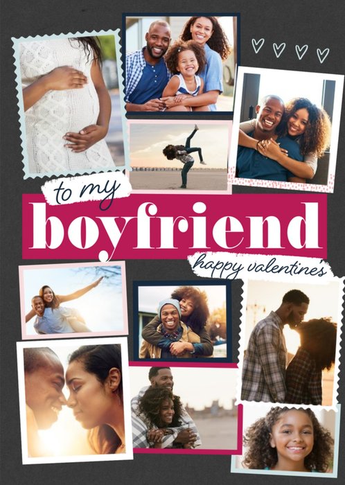 To My Boyfriend Happy Valentines Photo Upload Valentines Card