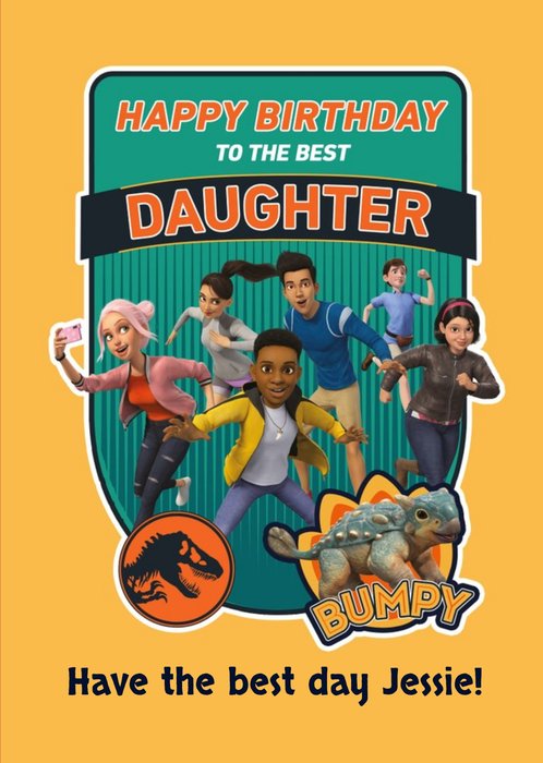 Jurassic Camp Cretaceous Best Daughter Birthday Card
