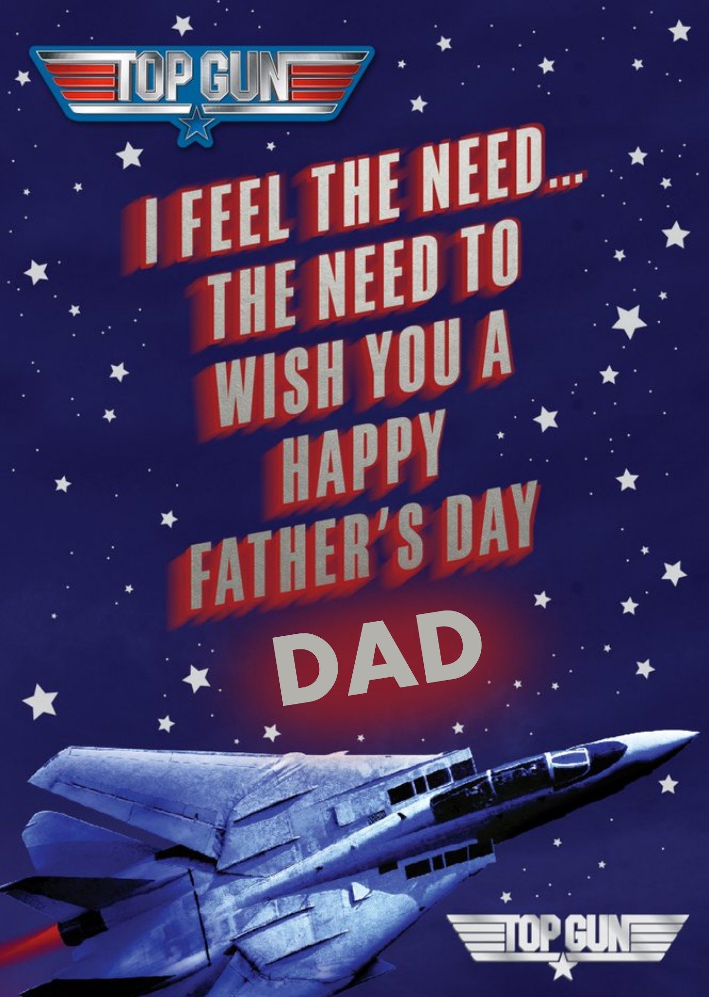 Other Top Gun I Feel The Need To Wish You A Happy Father's Day Card Ecard