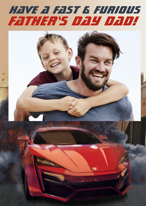 Fast And Furious Father's Day Photo Card