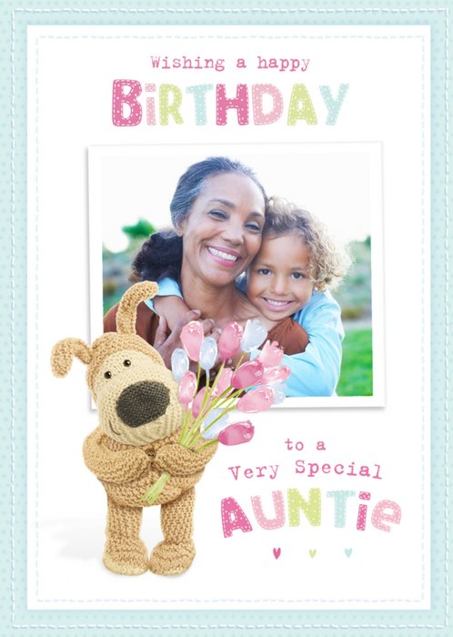 Boofle Photo upload Card - To a very special Auntie