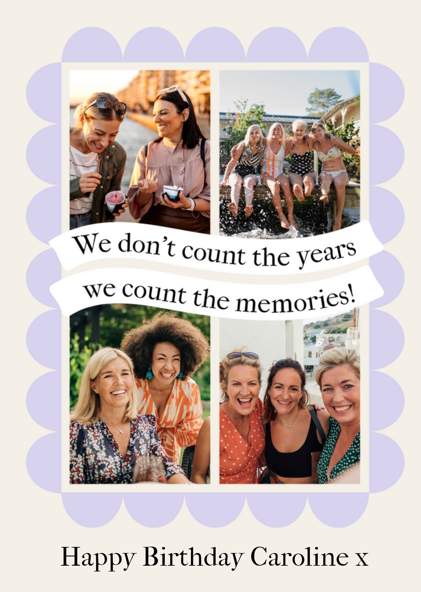 Moonpig Count The Memories Multiple Photo Upload Birthday Card, Large