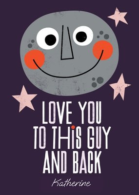 Kate Smith Co. Love You To The Moon Valentine's Day Card