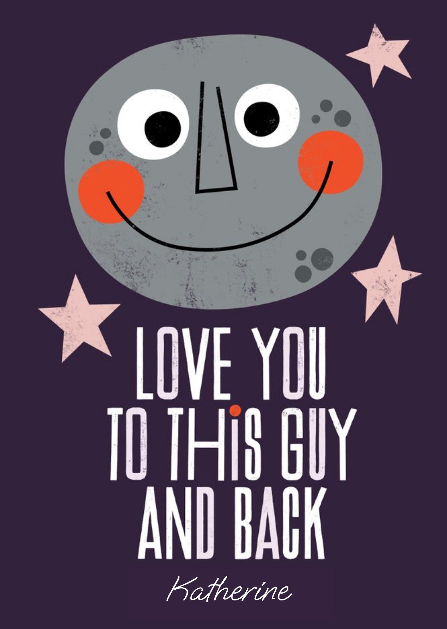 Kate Smith Co. Love You To The Moon Valentine's Day Card Ecard