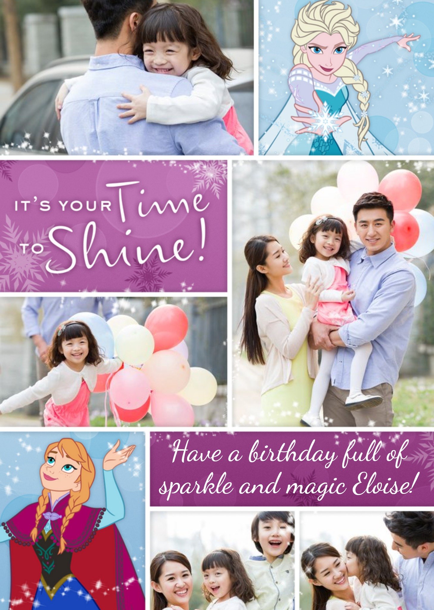 Disney Frozen Time To Shine 5-Photo Upload Card Ecard