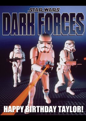Star Wars Retro Clones Dark Forces Gaming Birthday Card