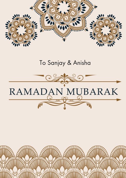Intricate Patterned Ramadan Mubarak Card