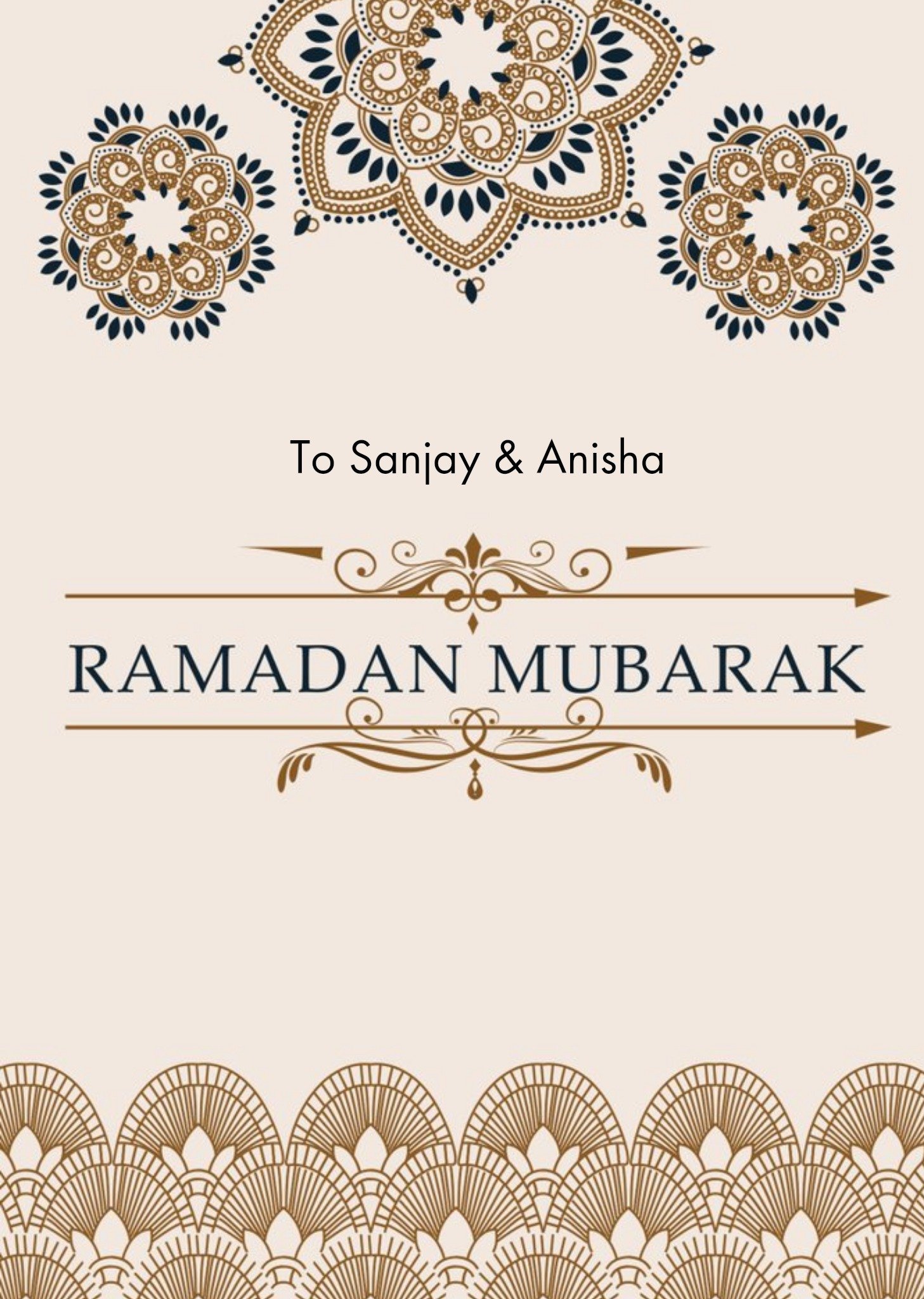 Intricate Patterned Ramadan Mubarak Card Ecard