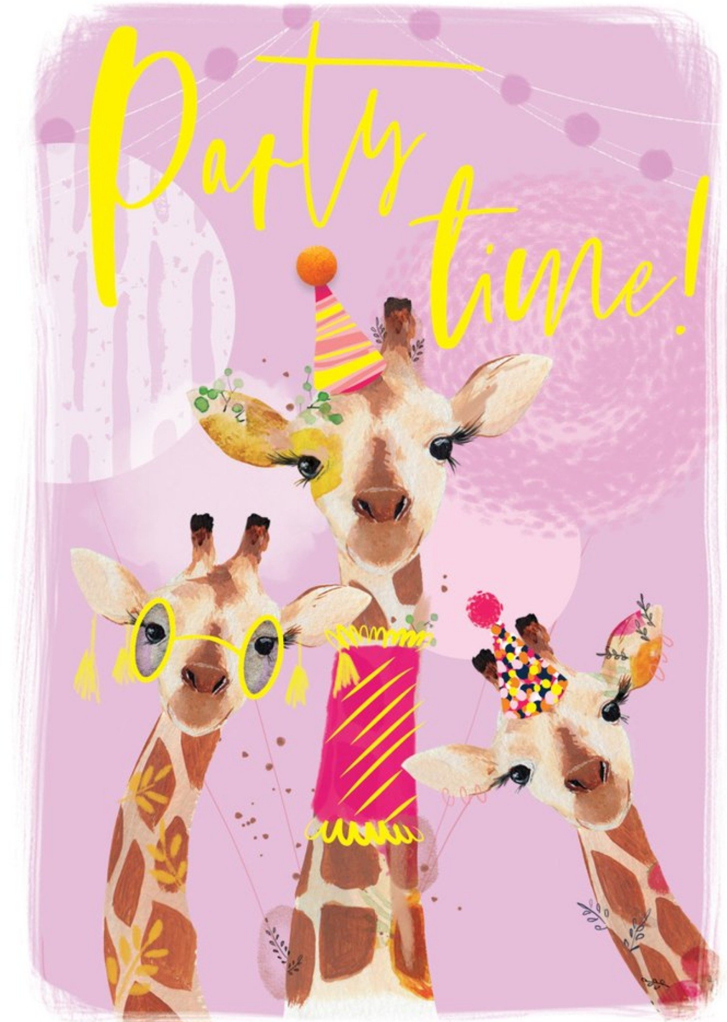 Moonpig Party Time Giraffe Card, Large