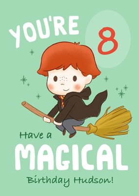 Illustrated Harry Potter Ron Weasley 8th Birthday Card