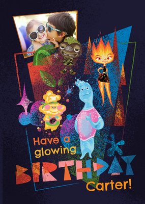 Disney Pixar Elemental Photo Upload Birthday Card