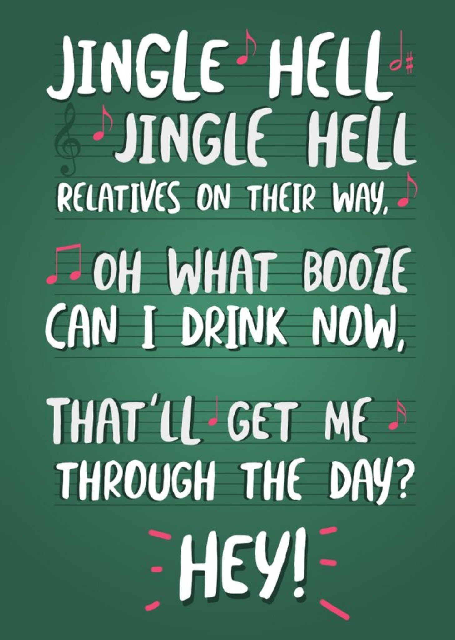 Moonpig Funny Typographic Jingle Hell Song Card Ecard