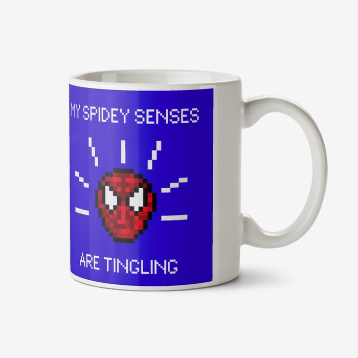 Marvel Comics Retro Spiderman My Spidey Senses Are Tingling Blue Mug