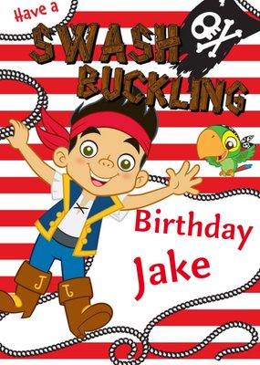 Disney Jake And The Neverland Pirates Personalised Birthday Card