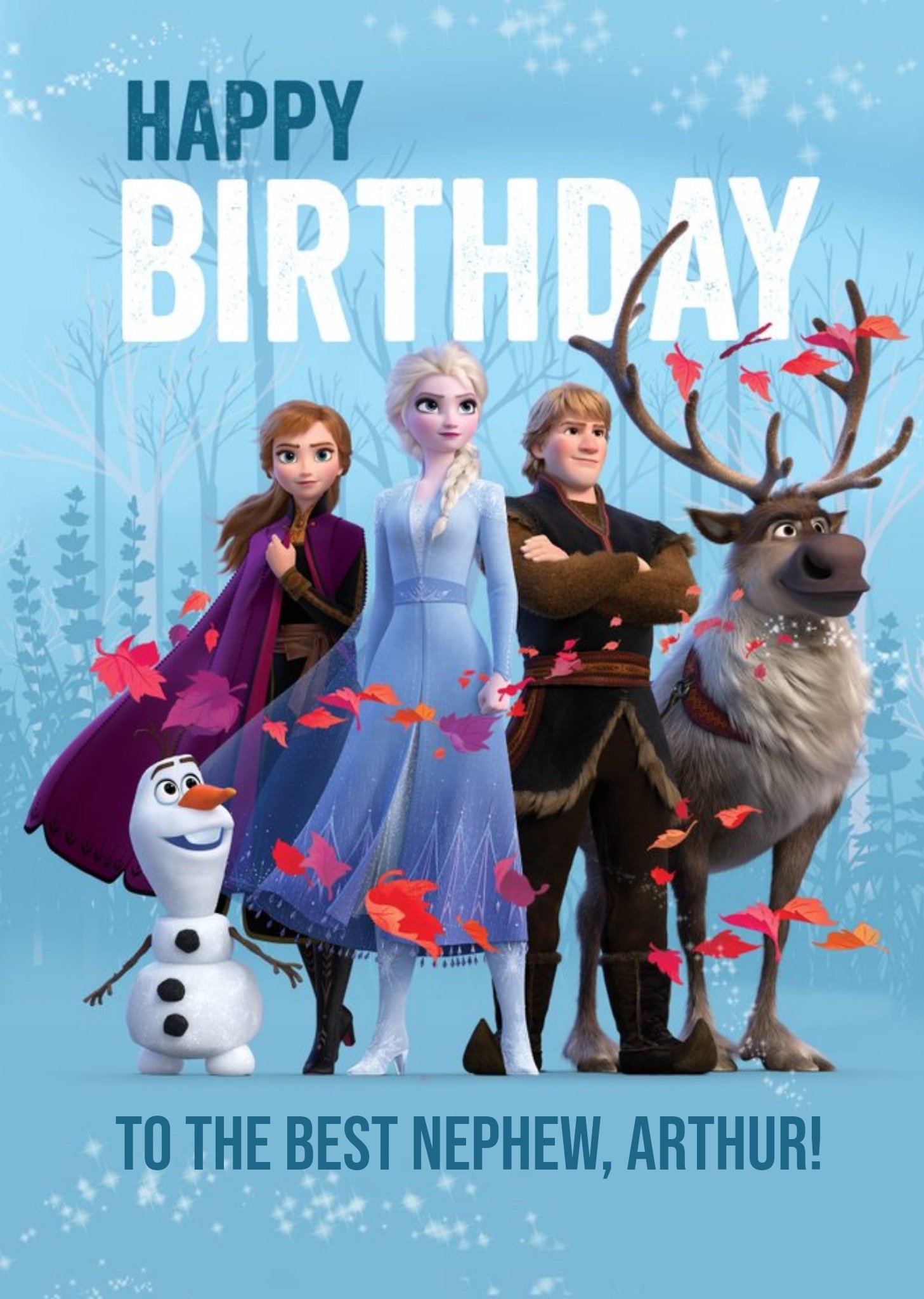 Disney Frozen 2 Birthday Card For The Best Nephew, Large