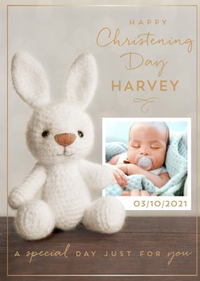 Cute Special Day For You Photo Upload Christening Day Card