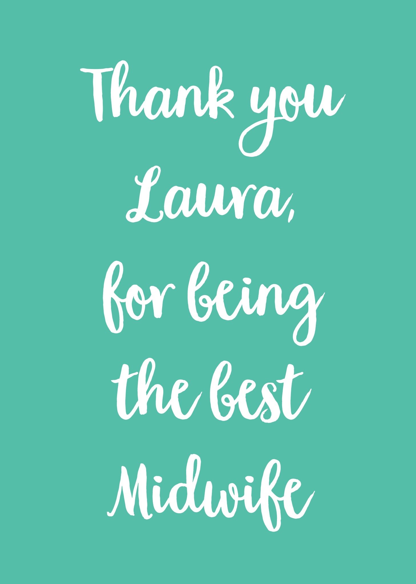 Thank You For Being The Best Midwife Card Ecard