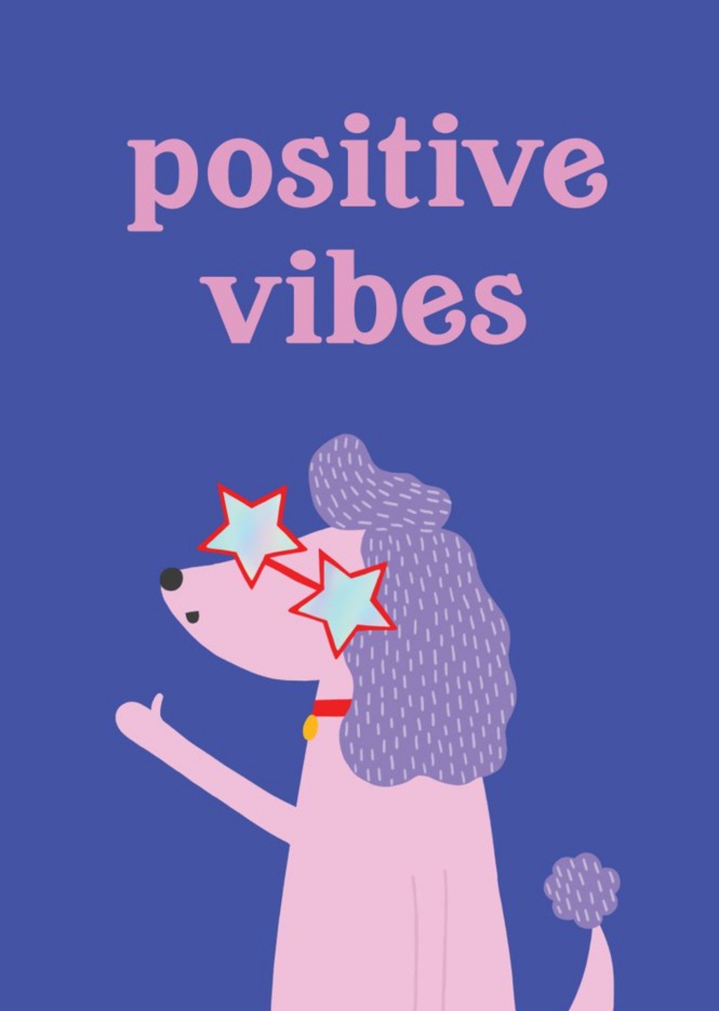 Moonpig Paperlink Choose Joy Positive Vibes Illustrated Character Card, Large