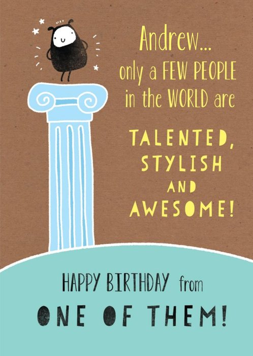 Talented Stylish And Awesome Personalised Happy Birthday Card