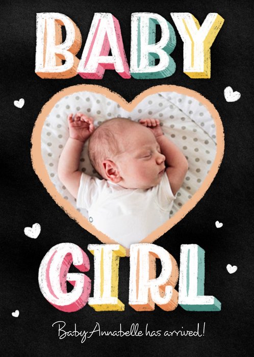 Baby Girl Has Arrived Birthday Card