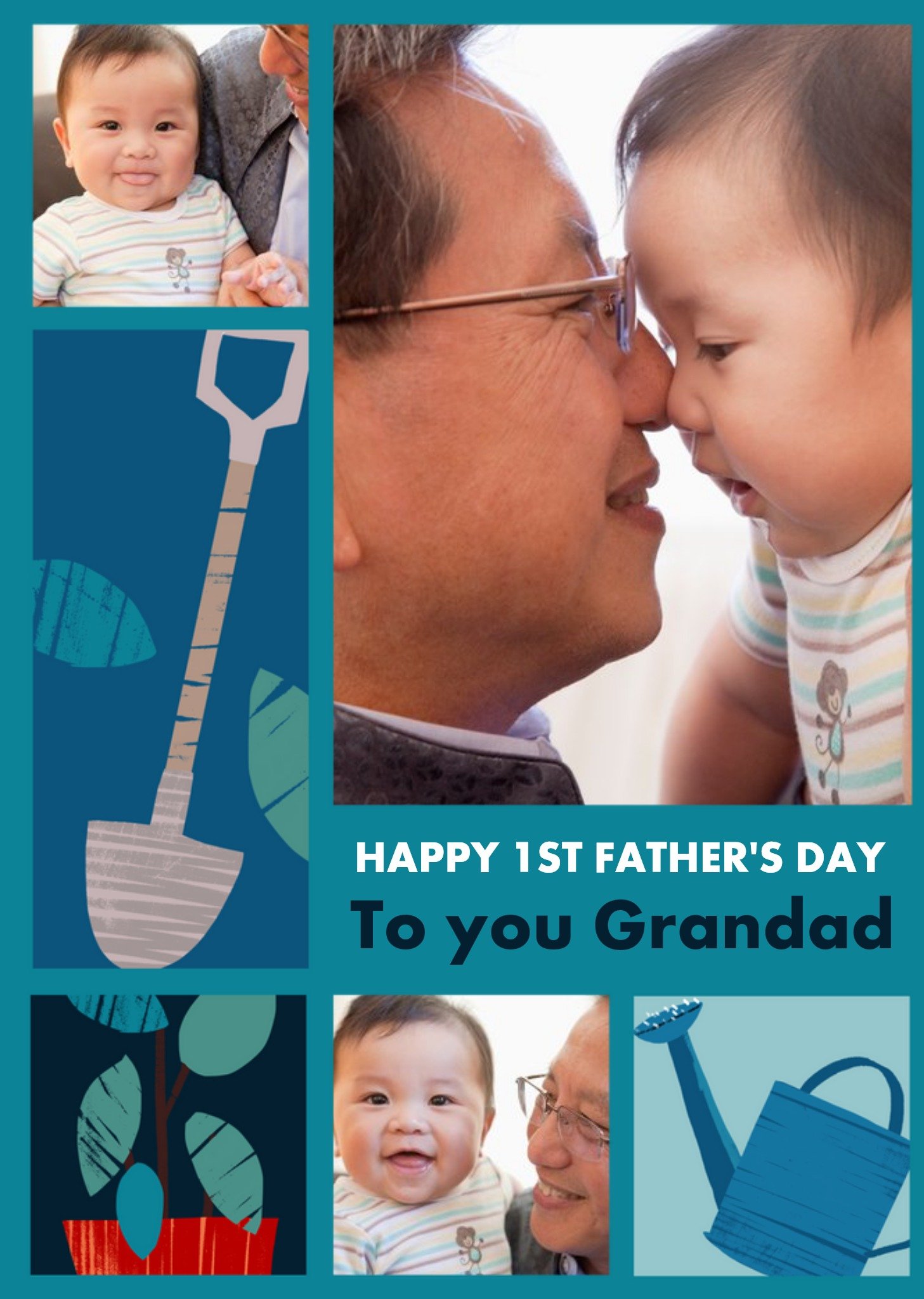 Grandad First Father's Day Gardening Photo Upload Card Ecard