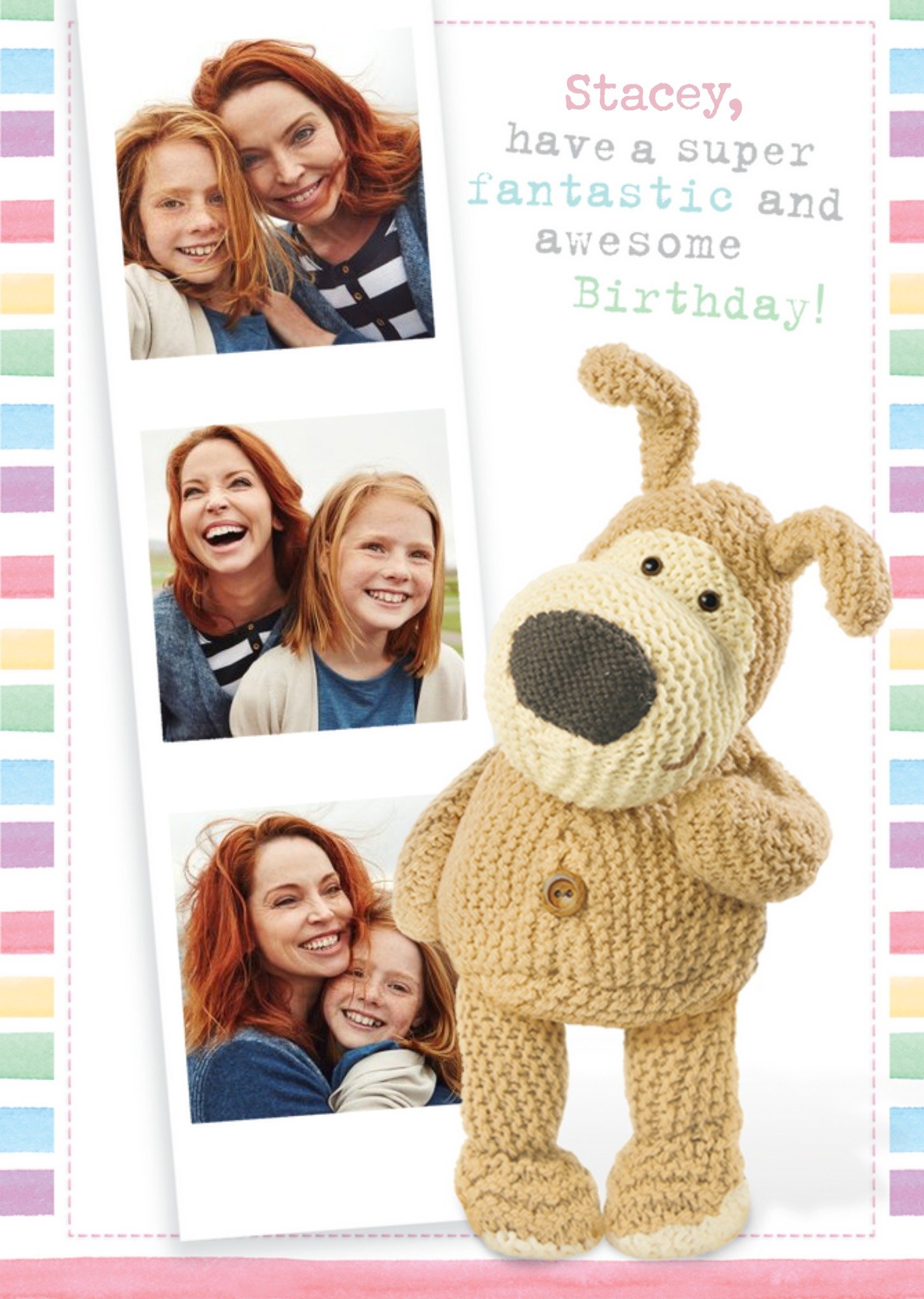 Boofle Photo Strip Personalised Birthday Card