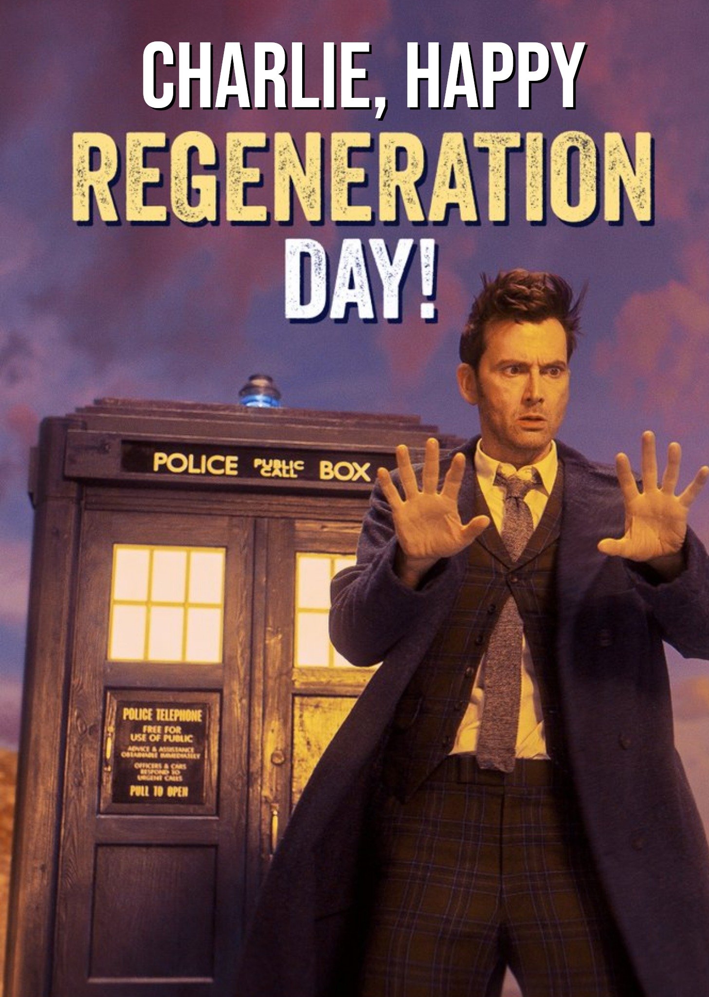 Dr Who Doctor Who Happy Regeneration Day Birthday Card Ecard