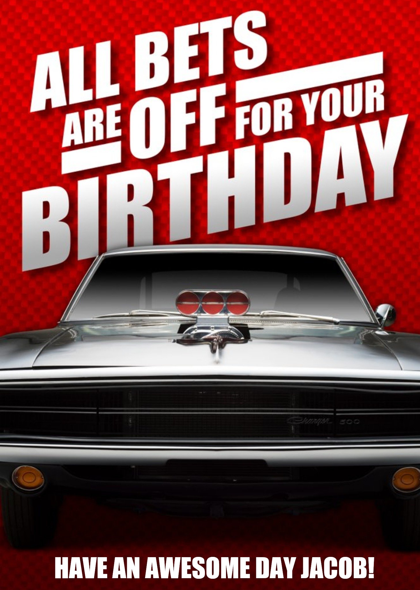 Moonpig Fast And Furious Hope Your Birthday Is A Beast Card, Large