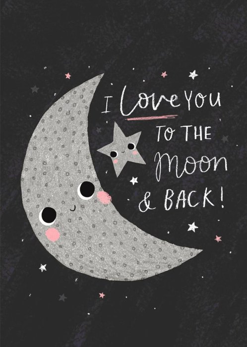 Jess Moorhouse Cute Illustrated Love You to the Moon and Back Card