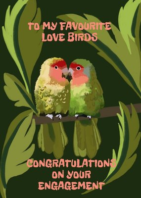  Lorna Syson Love Birds Engagement Card