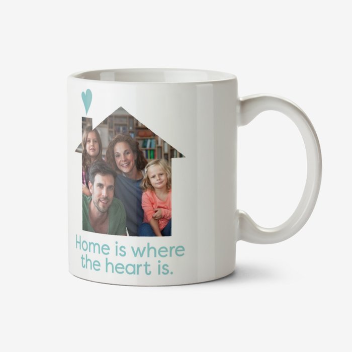 Typographic Home Is Where The Heart Is Personalised Mug