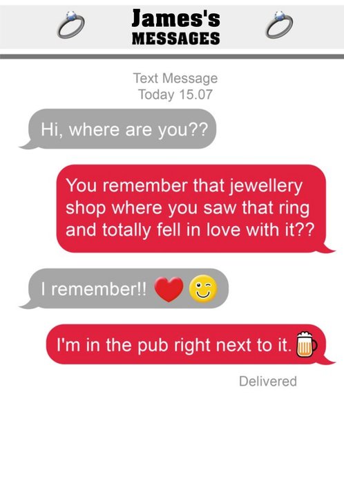 Funny Text Message Pub Birthday Card | Moonpig