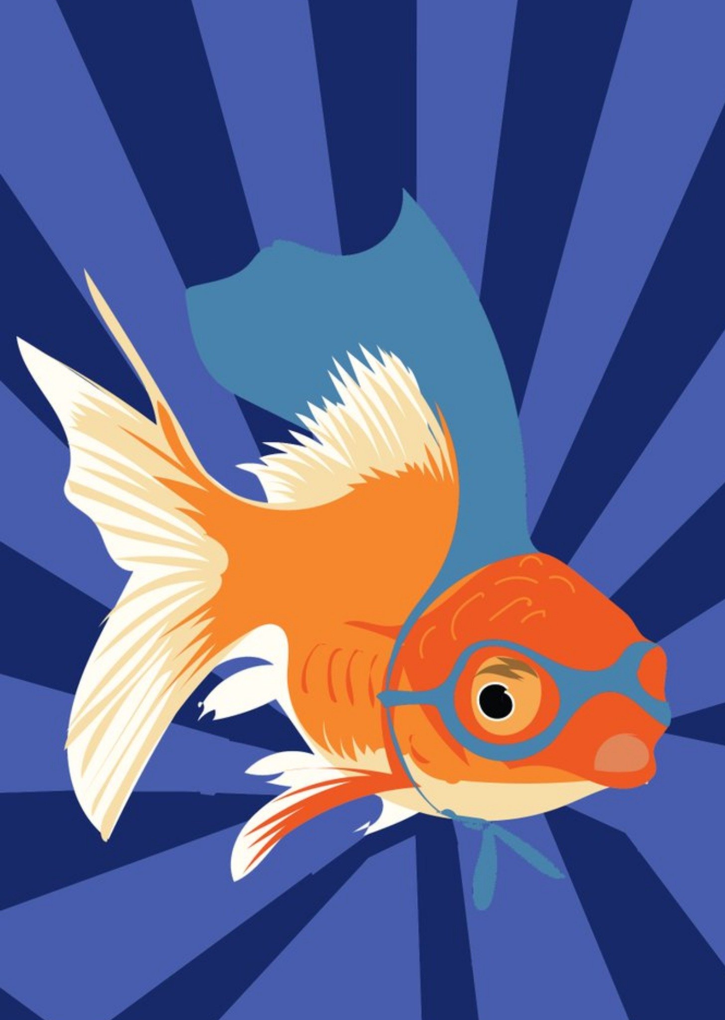 Moonpig Illustrated Super Goldfish Card, Large