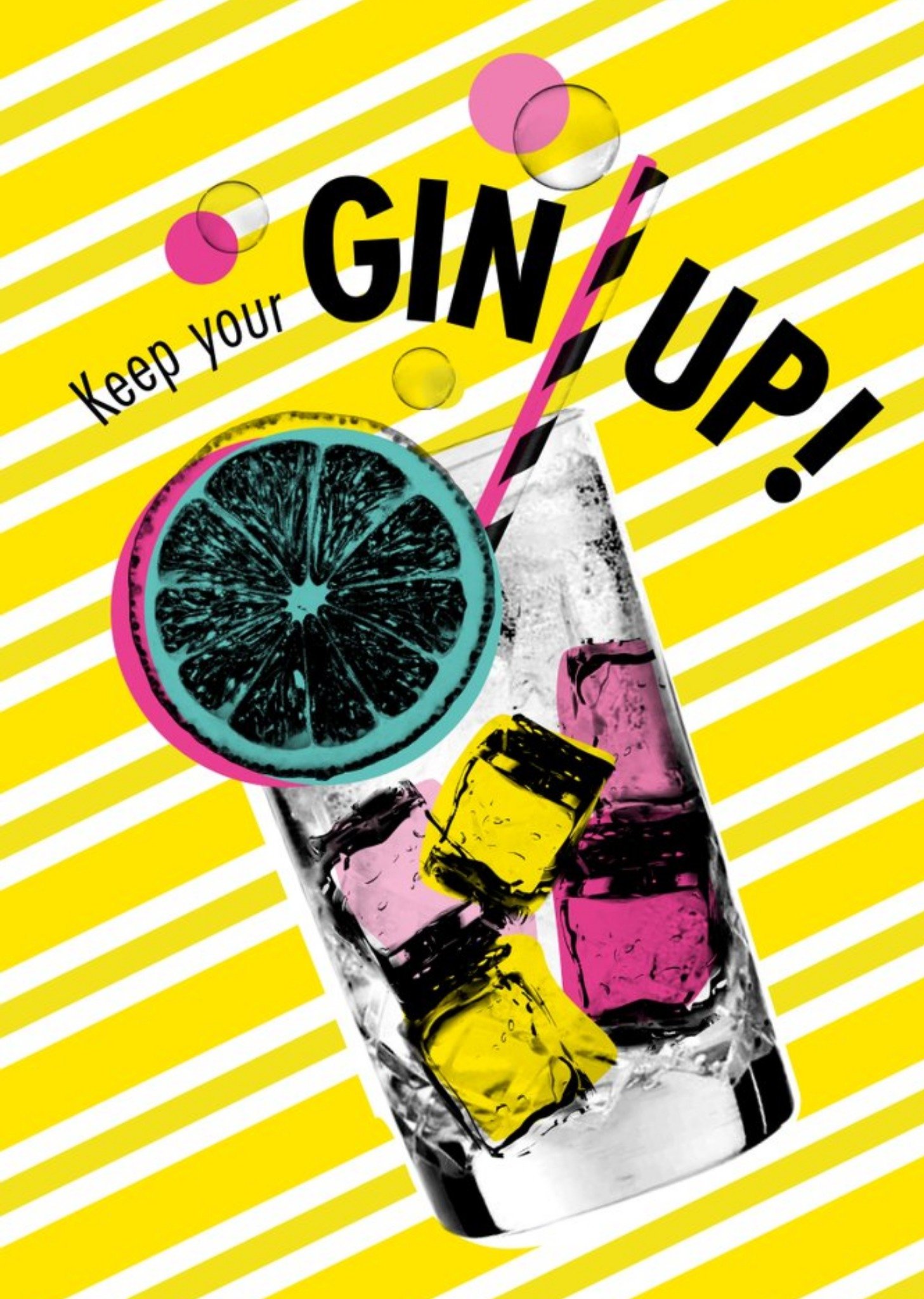 Modern Keep Your Gin Up Card Ecard