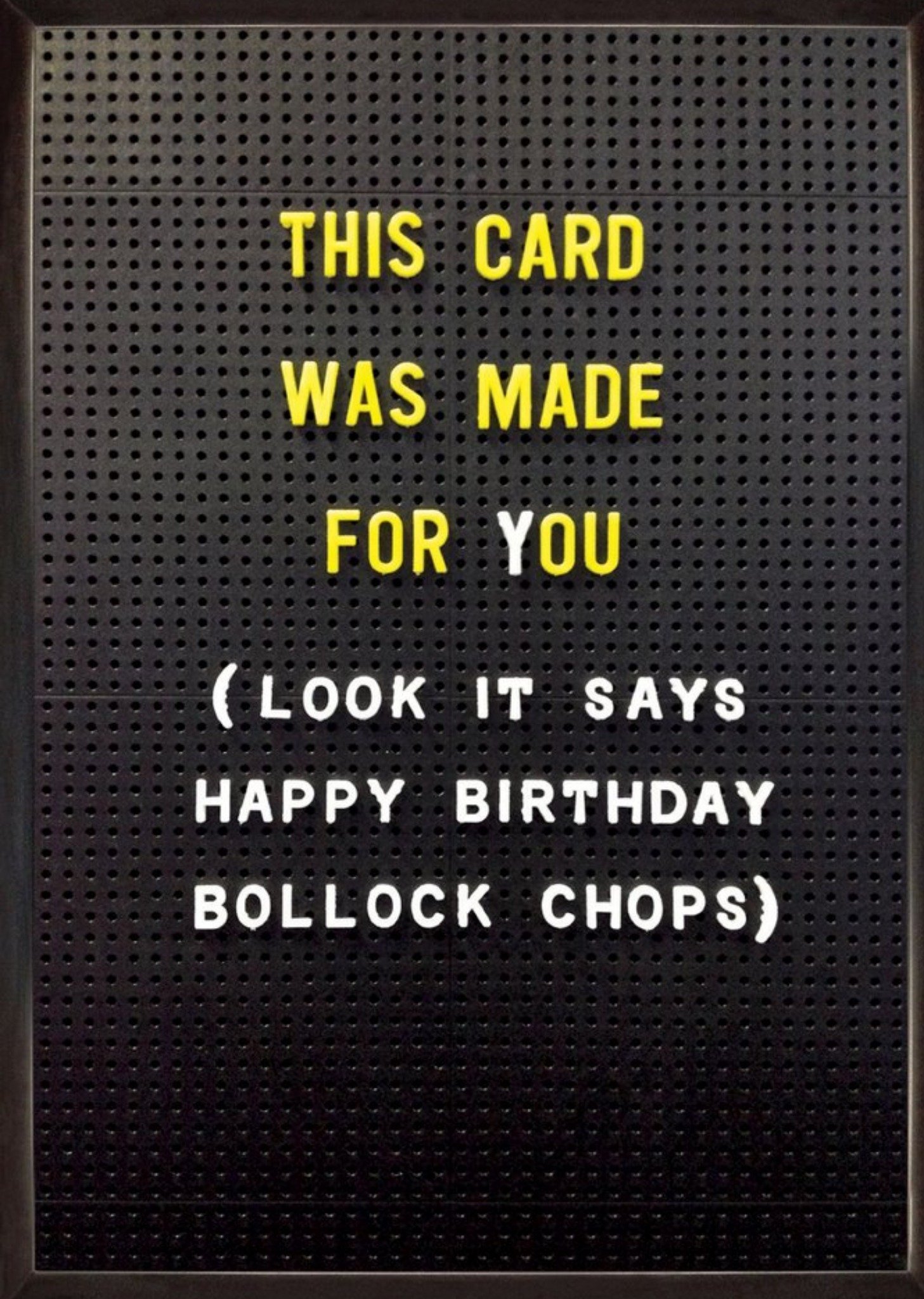 Brainbox Candy Rude Funny Rude Funny This Card Was Made For You Happy Birthday Bollock Chops Card, L