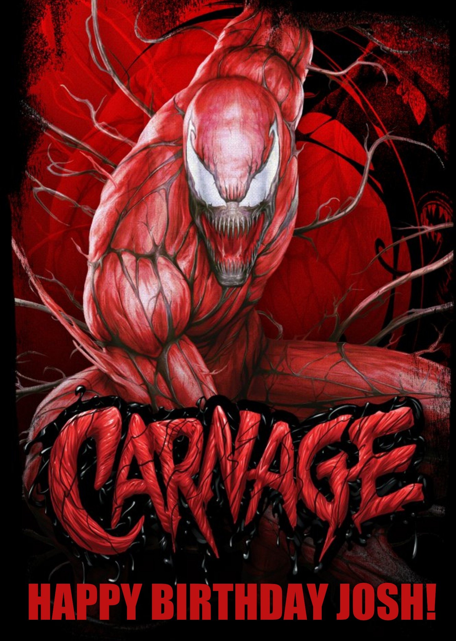 Marvel Venom Carnage Birthday Card Ecard