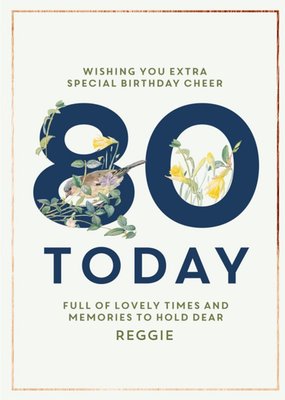Edwardian Lady 80 Today Birthday Card