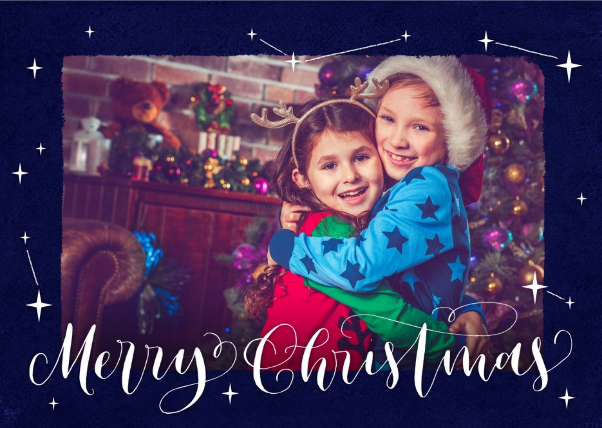 Christmas Card - Photo Upload - Stars Ecard