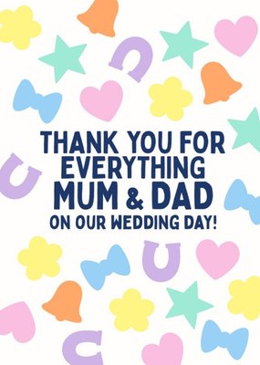 Thank You For Everything Wedding Day Card