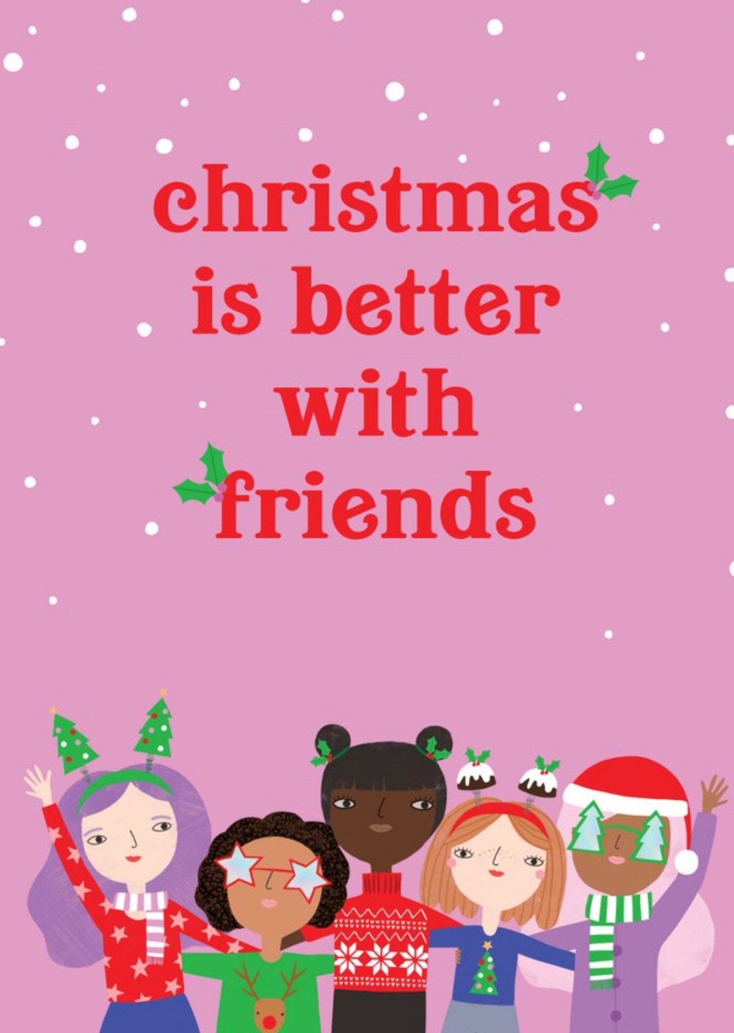 Paperlink Choose Joy Character Friends Christmas Card Ecard