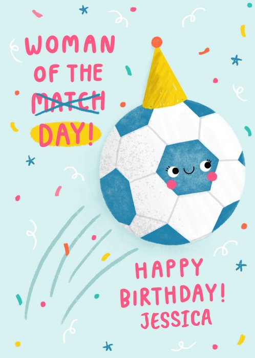 Woman (Match) Of The Day Birthday Card