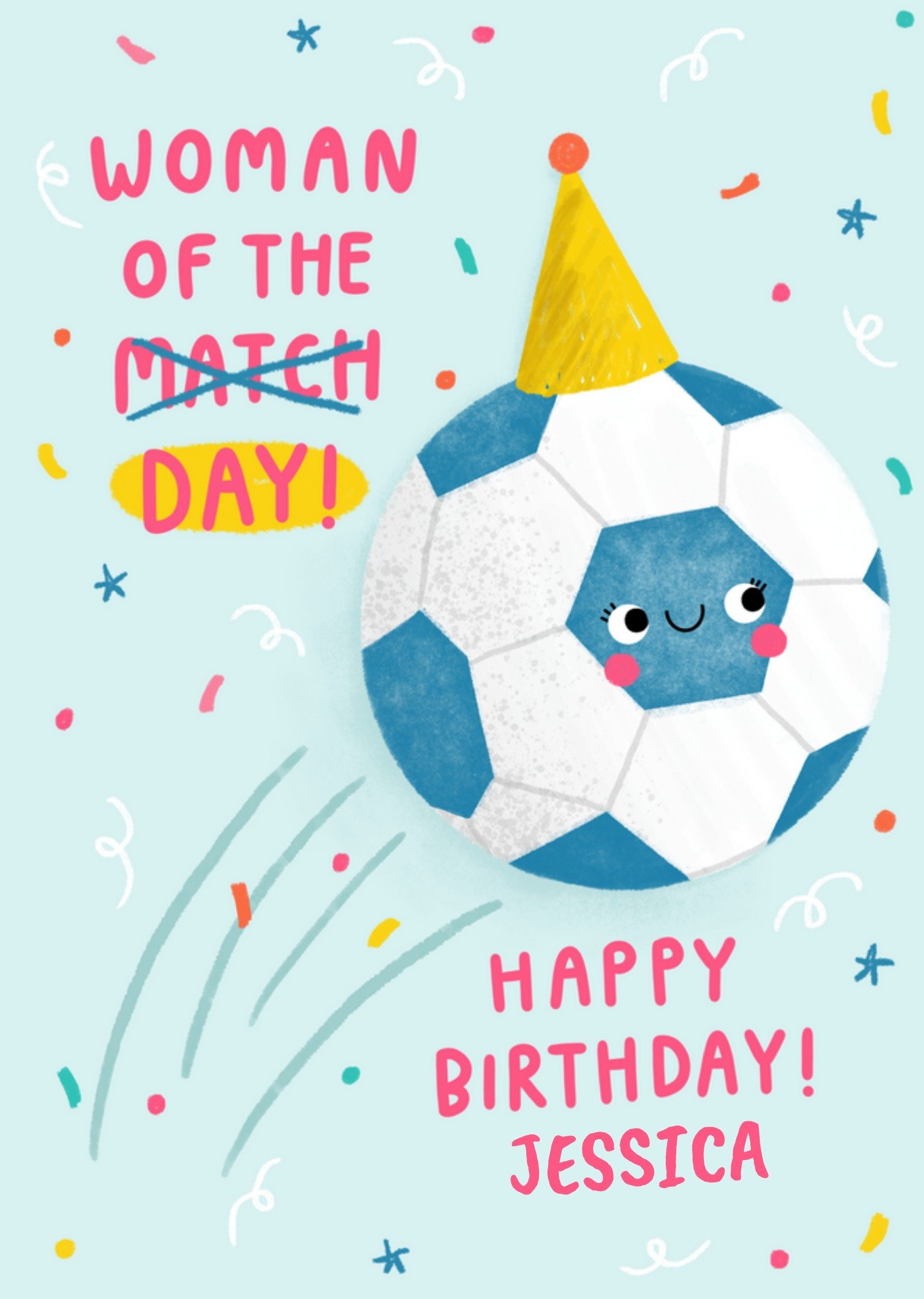 Moonpig Woman (Match) Of The Day Birthday Card, Large