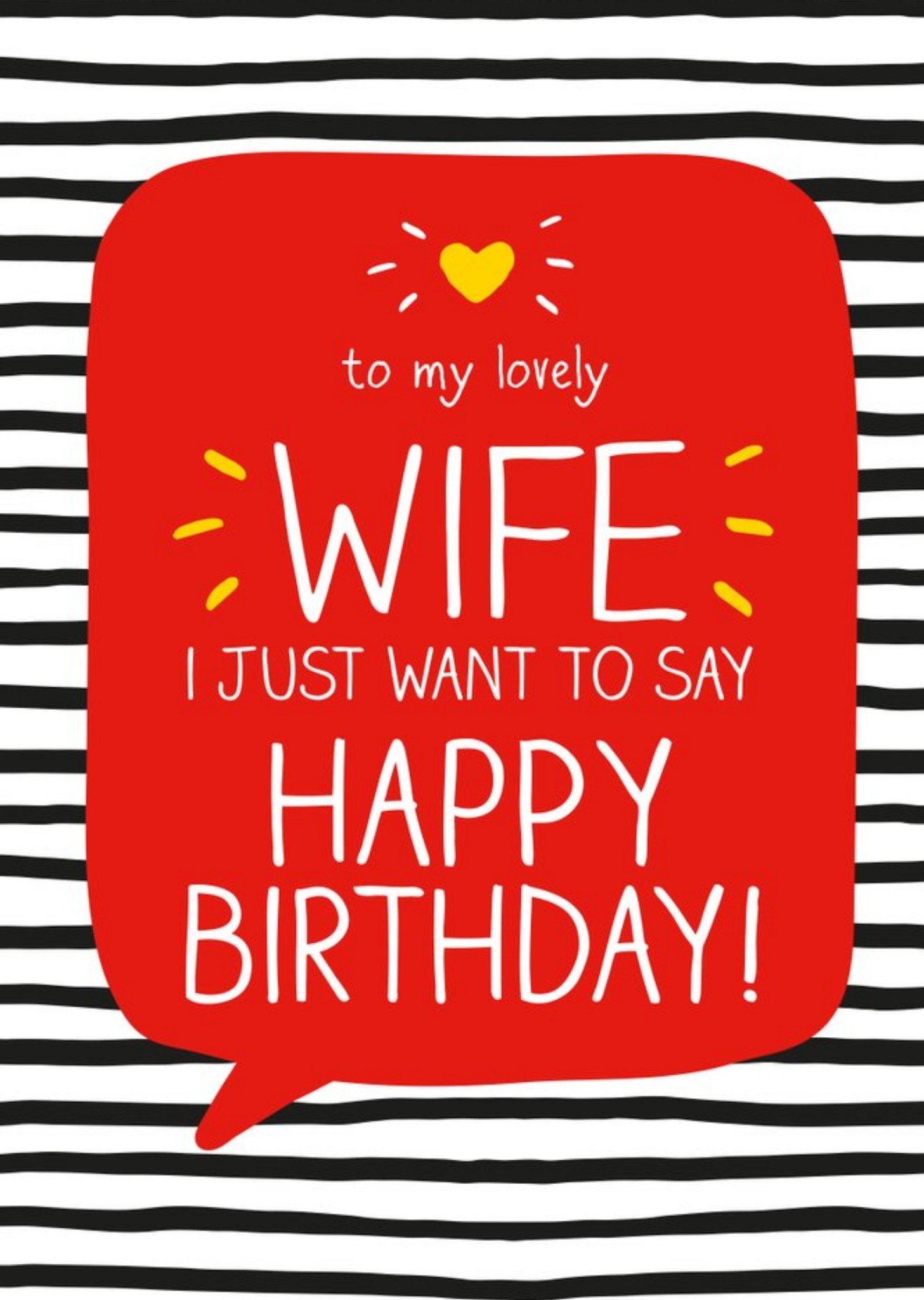 Happy Jackson To My Lovely Wife I Just Want To Say I Love You Personalised Card, Large
