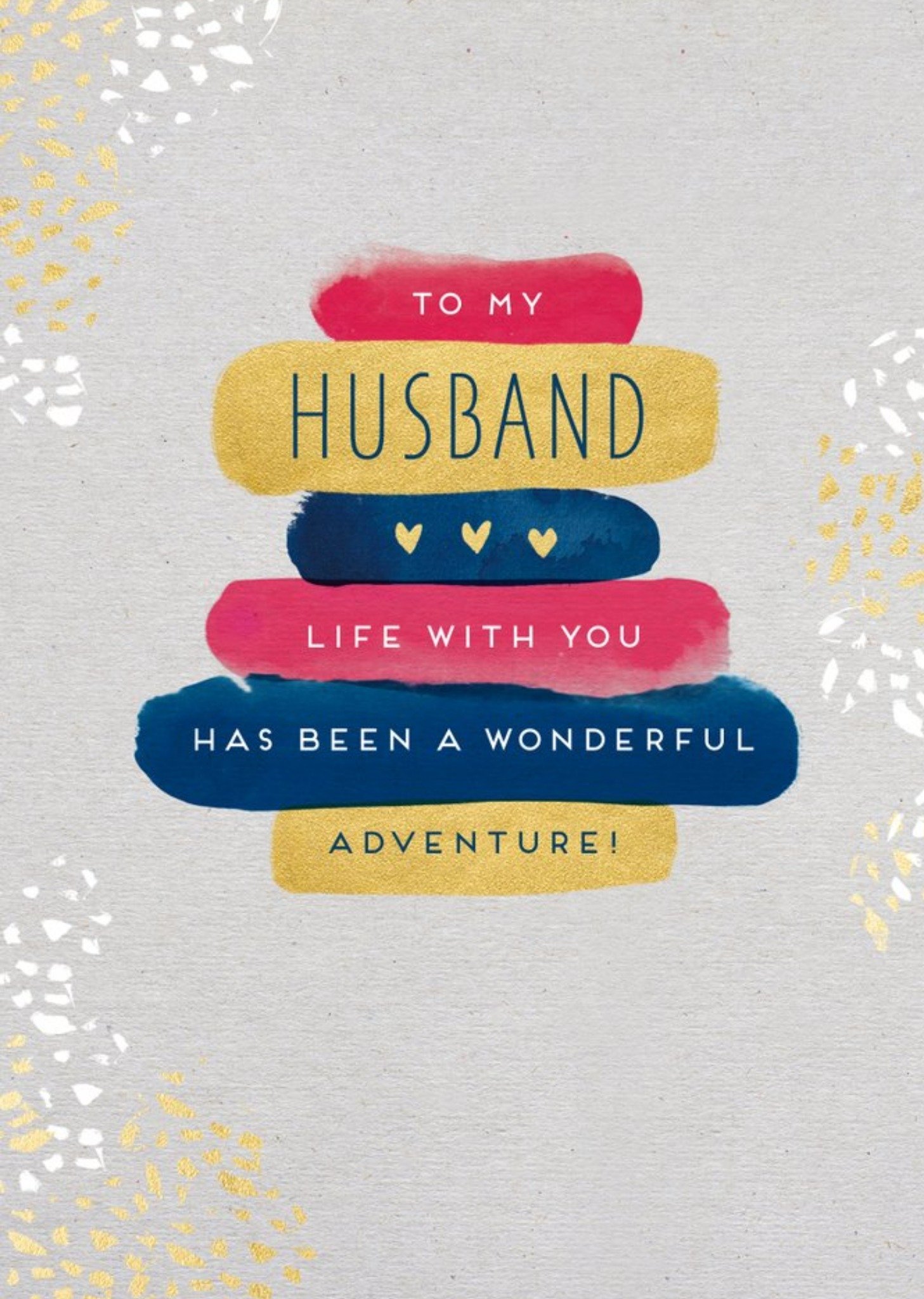 Moonpig Husband Life With You Has Been A Wonderful Adventure Card, Large
